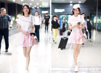 佟丽娅留长发, 穿背带裤气质温柔, 网友: 还是短发好看!