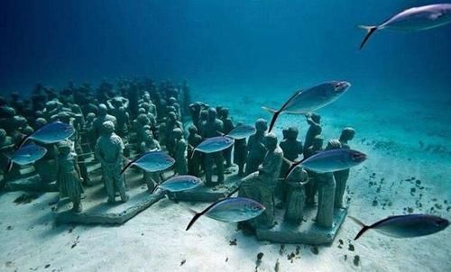 神奇的海底博物馆,就像沉睡多年的遗迹,潜水去看看吧