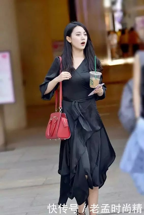 『气质』摄影:黑色连衣裙彰显了美女的气质, 美丽大方还兼具优雅简约风