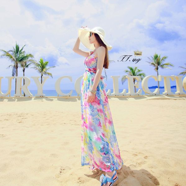 正流行的过膝长裙，穿在打底裤外面真是太美了!有一条就够了