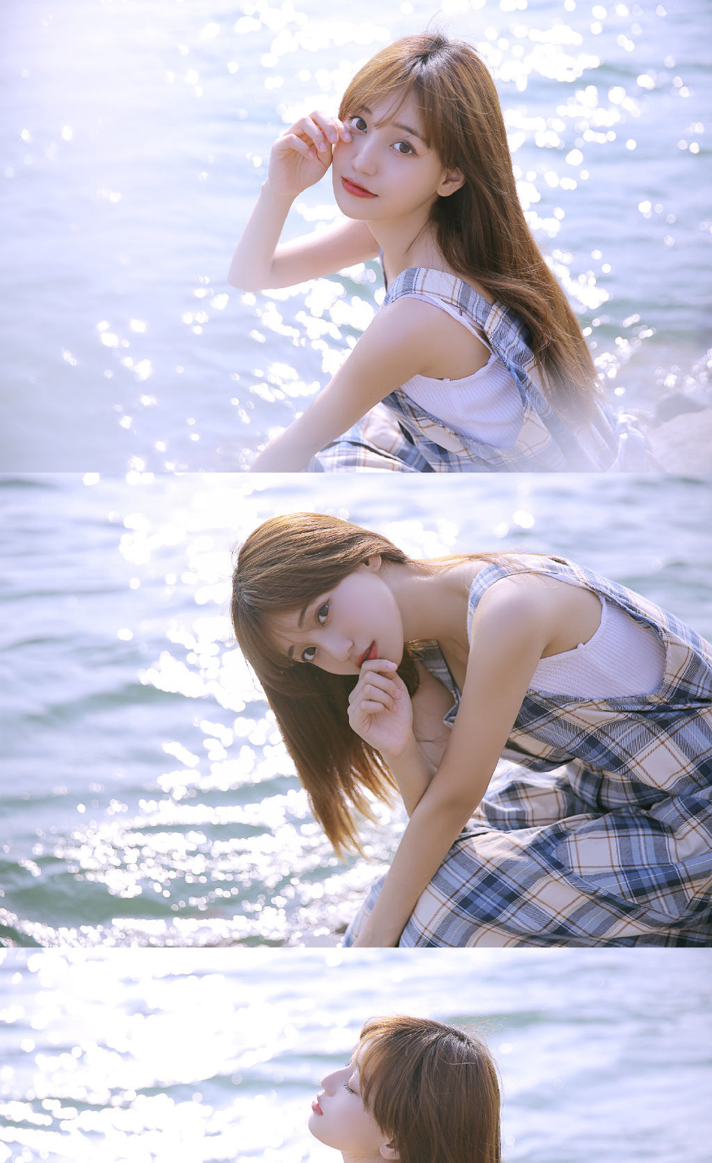  『美女』极品长发美女海边清爽养眼写真图片