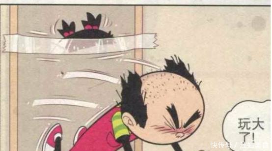 搞笑漫画阿衰整蛊大脸妹整过头,结果自己下场