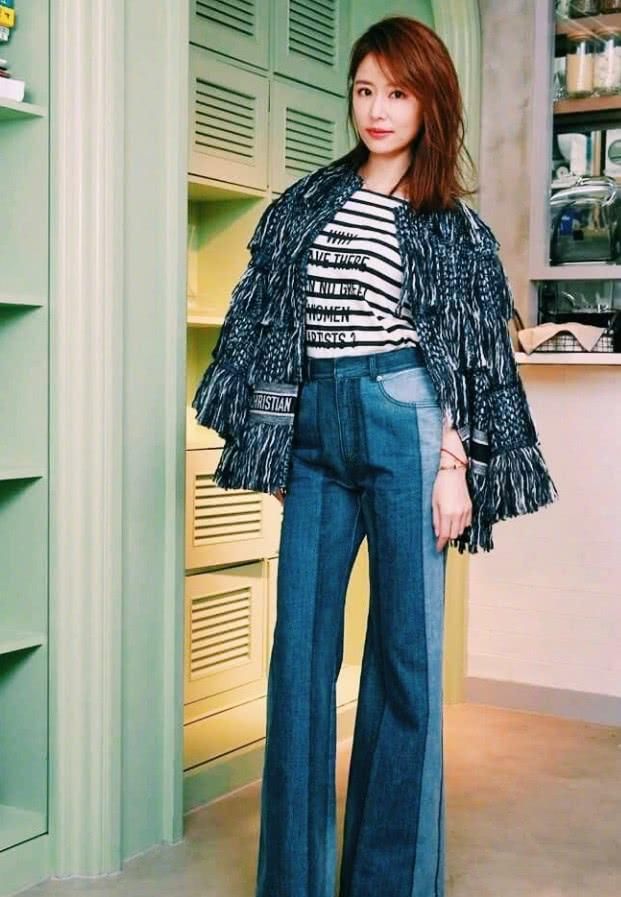 原本杨颖穿搭已经很霸气了，但是看到林心如，才知道气场是什么！