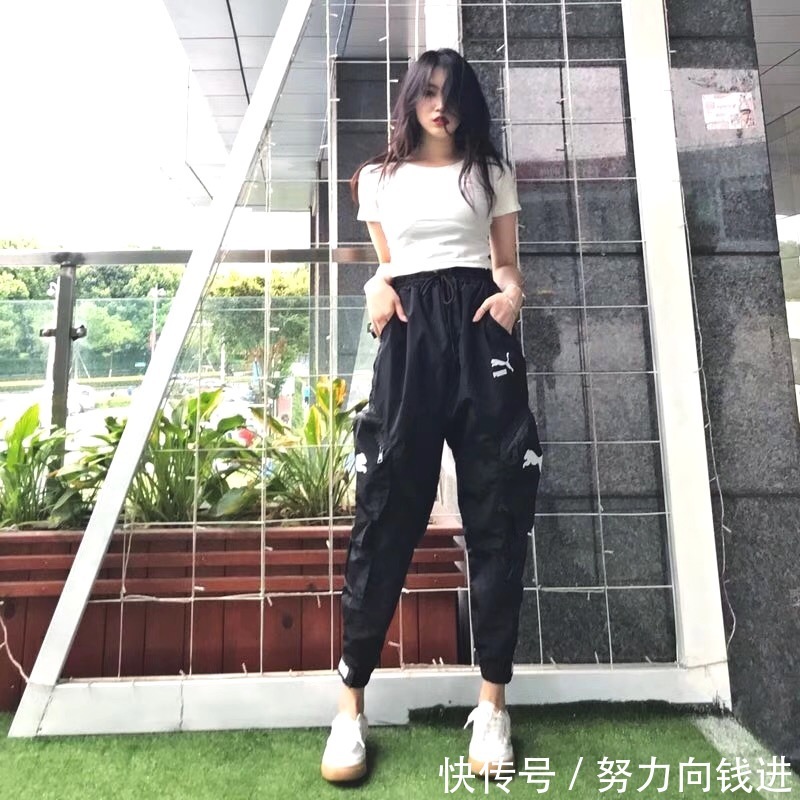 百搭神器的Puma彪马多口袋工装魔术贴束脚裤你还没有吗？
