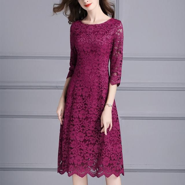 优雅过旗袍，高贵过真丝的“胭脂红”秋裙，一件比一件美丽动人