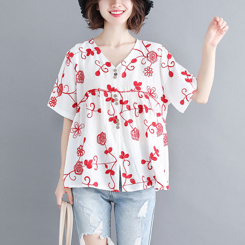 爱花钱媳妇真好看，出门在家穿这棉麻衫，的确好看极了