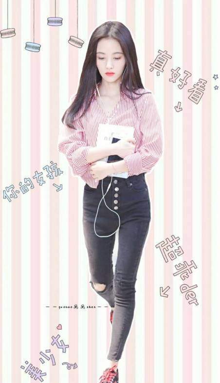 鞠婧祎腰太细，紧身裤扣子全系上还松垮，网友：76斤我信了