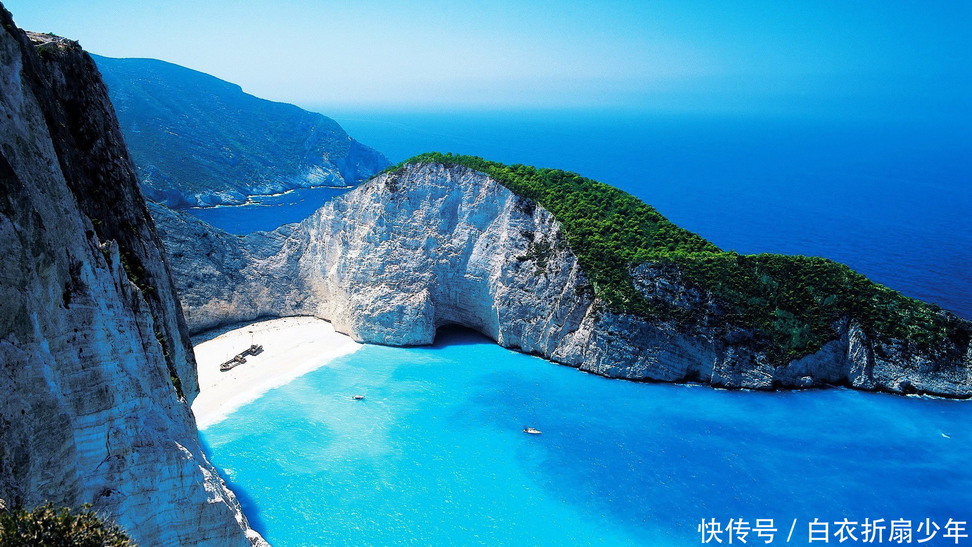 希腊的悬崖酒店，蓝白房子，不可错过的美景