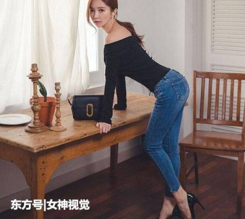 舒适■个性潮流的牛仔裤美女,潮流感十足!