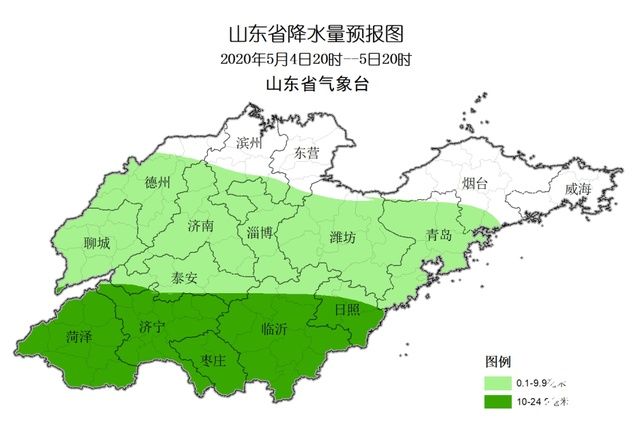  气象■海丽气象吧｜今天夜间山东5市中雨局部大雨 最大降水量达30毫米