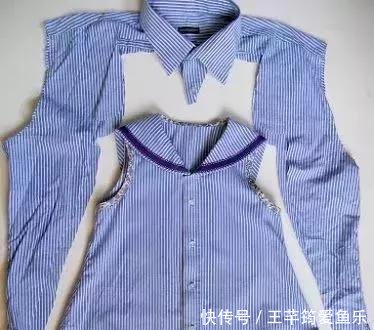  【太会】这妈妈太会省了，去年的旧衬衫改成了孩子的连衣裙，DIY旧物改造