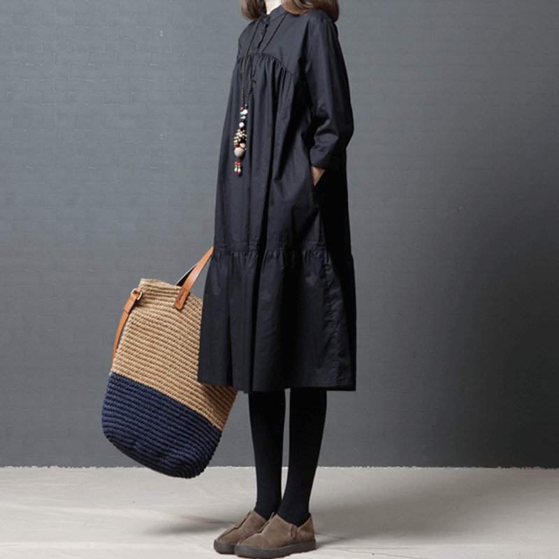 闷热的秋老虎，穿毛衣还太早!不妨试试穿棉麻装，洋气遮肉不显老