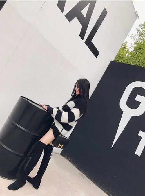谁说过膝靴只有大长腿才能驾驭？搭配的对，你也可以腿长过2米！