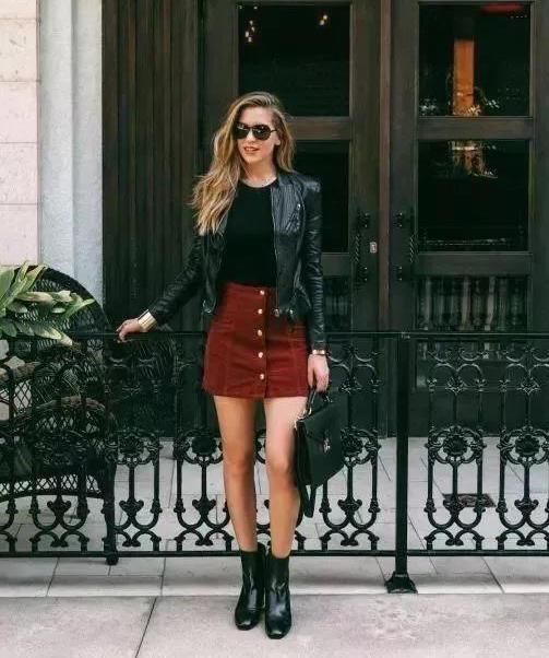 秋日穿搭，连衣裙搭外套