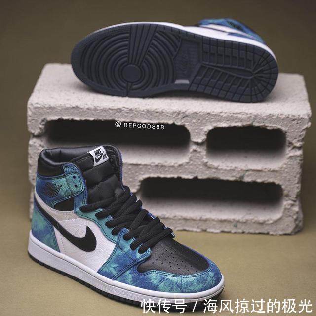  抢先@扎染Air Jordan 1上脚抢先看！神仙颜值，你说香不香