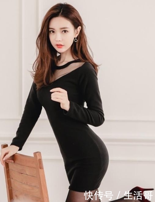 「舒适」舒适养眼的紧身裙美女,身材曼妙有致,显得年轻靓丽