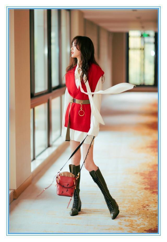 没有唐嫣的腿真别把靴子当裤子穿，否则会像蔡依林一样满屏尴尬的