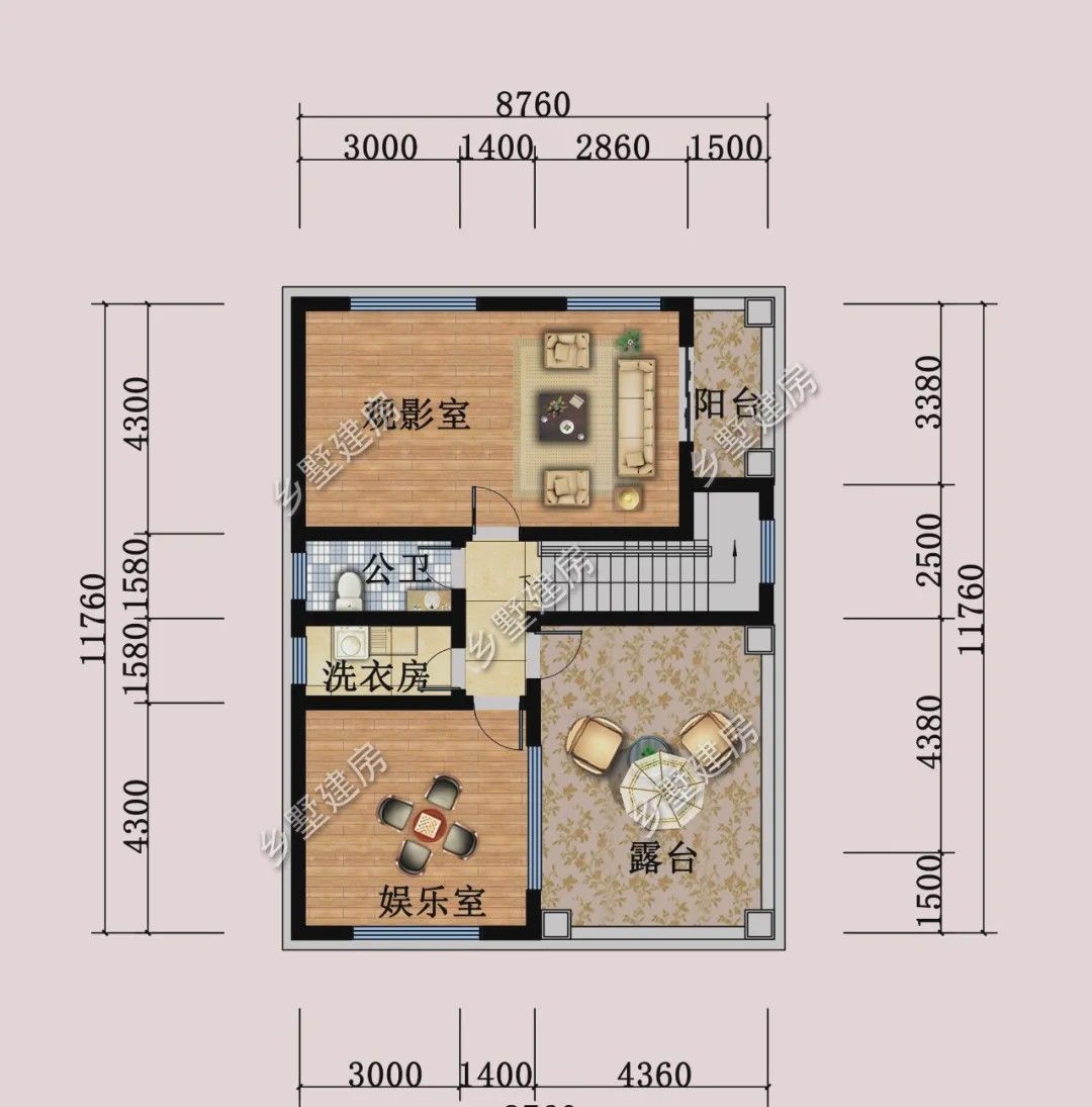  [占地尺寸]3款面宽9米的三层别墅, 30多万建出100万的气势, 让人心动