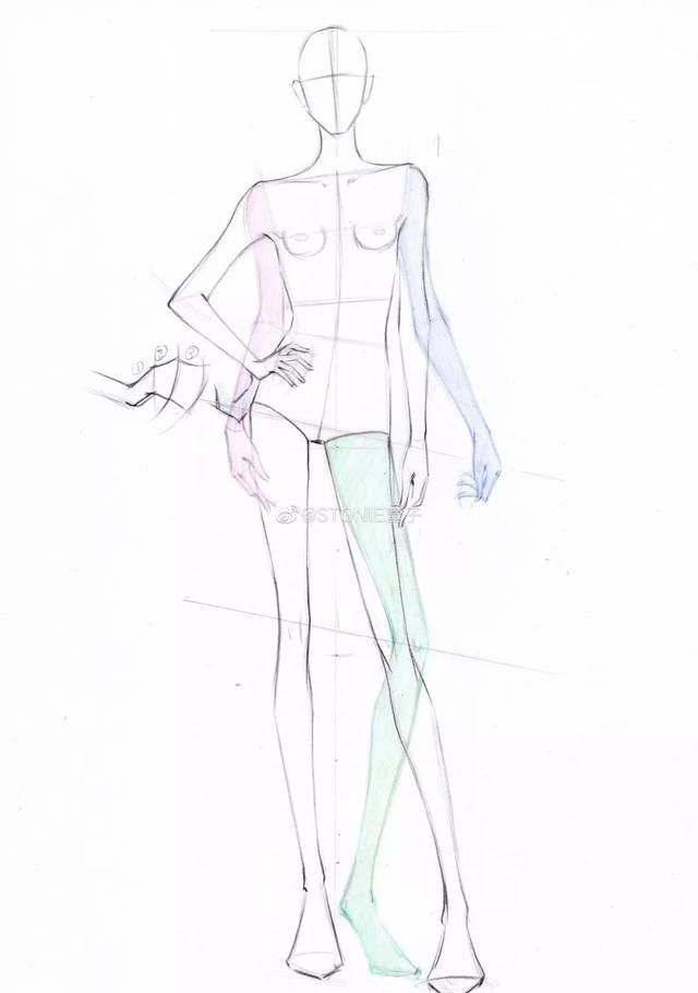  [模特的身]全新-160个服装人体动态【线稿】素材分享！（独家珍藏版）