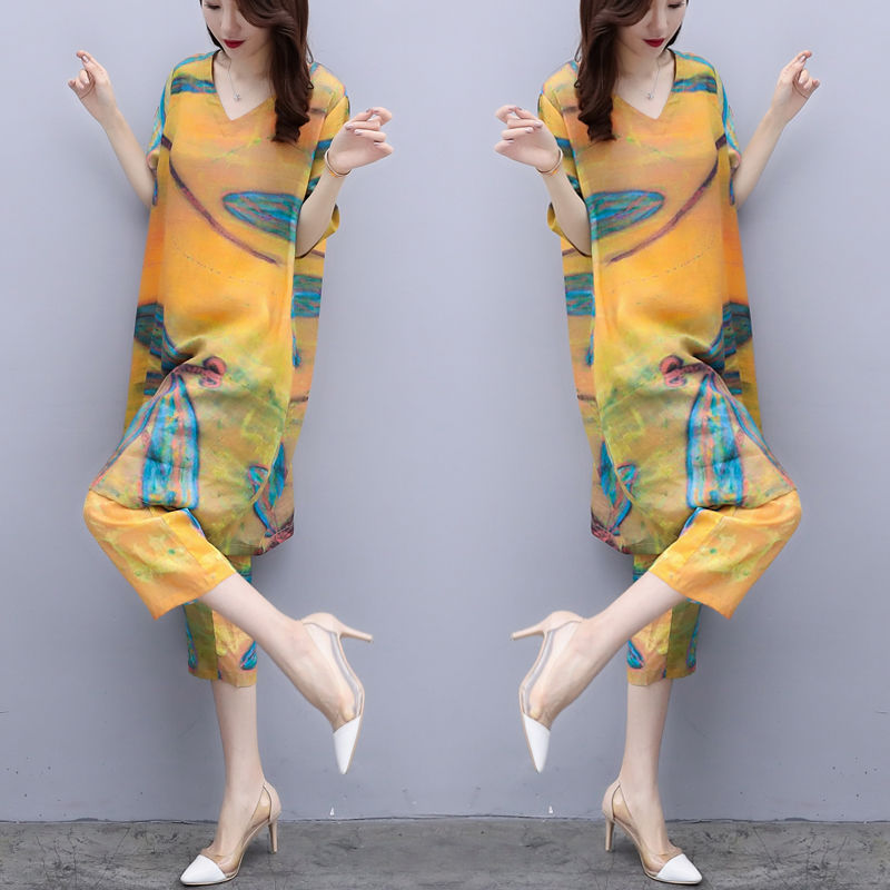 媳妇可会打扮了,换上这雪纺套装特别吸睛,清爽洋气魅力四射