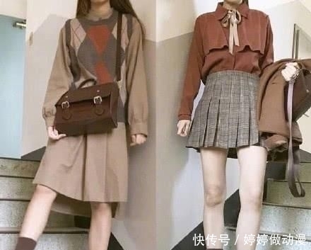 #气质#充满淑女气质的初春穿搭,温柔针织衫+半裙,一起甜美的过春天吧