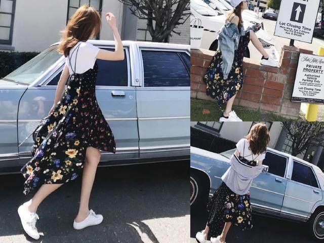 2018年夏季最流行“开满花”吊带连衣裙，穿上身简直美翻了！