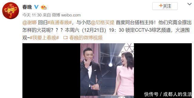 谢娜是去央视了吗