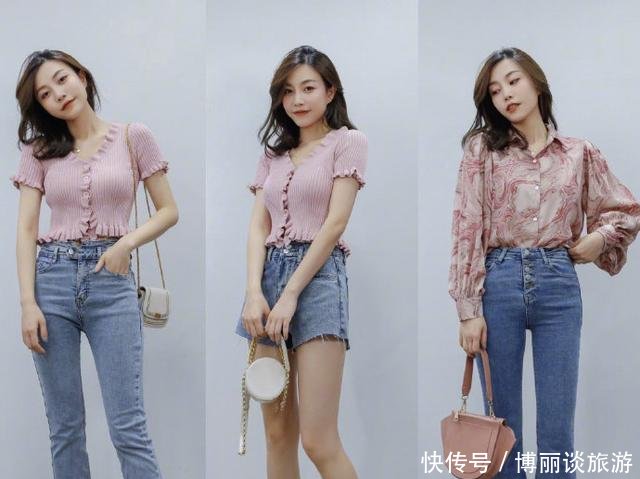 女生@小个子女生的牛仔穿搭法则,照着穿简约大方显高显瘦,实际不普通