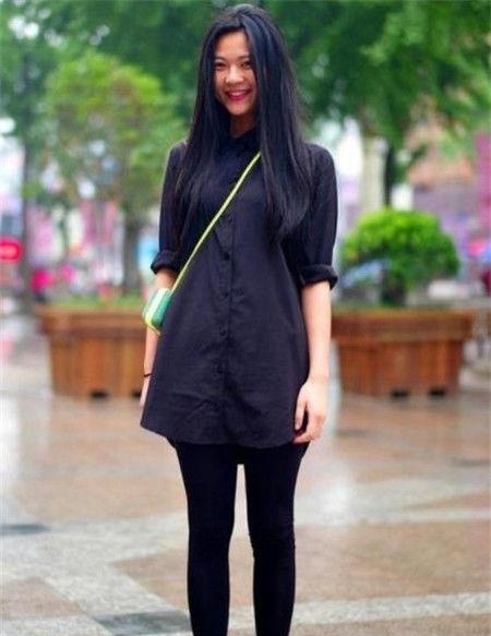 『有型』气质的街拍:甜美有型的美女,气质出众