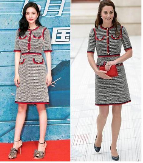 杨幂和凯特王妃撞衫就输惨了?那是你没见过沈梦辰和邓文迪撞衫