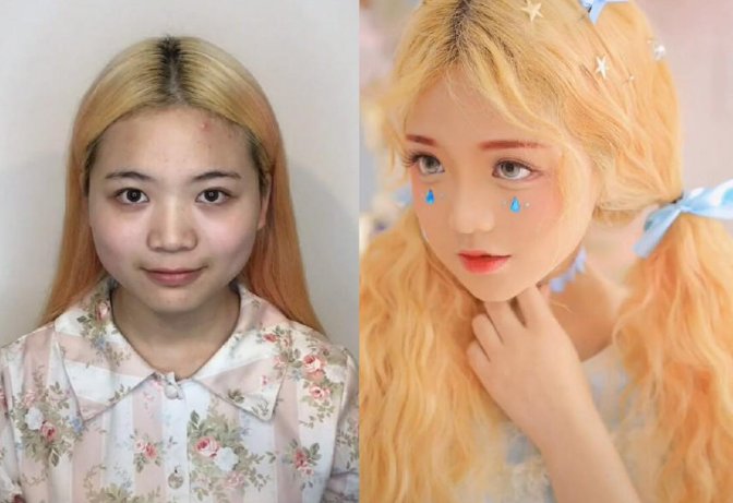 路人改造:女人化妆前后对比，不化妆都不知道自己可以这么美