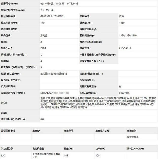 「曝光」新宝骏轿车曝光搭15T发动机,7万起售,这造型你接受吗
