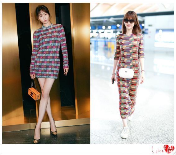 看了毛晓彤格纹裙，再看白百何，网友：甜美与妩媚的差距一目了然