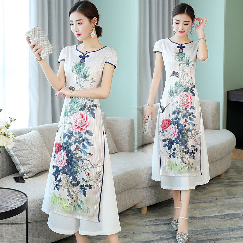 跑遍整个上海滩，终于找到改良版旗袍裙，半露不露~美的倾国倾城