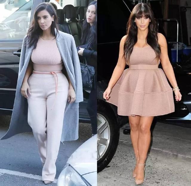 名媛金卡戴珊紧身裤秀蜂腰,网友:裤子要撑破了,身材比例好别扭