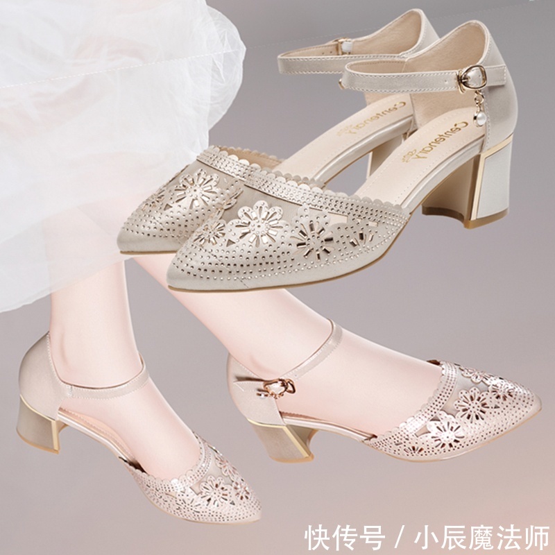 设计@魅力从头到脚,这几款时髦精致的凉鞋,大方又优雅,上脚洋气极了