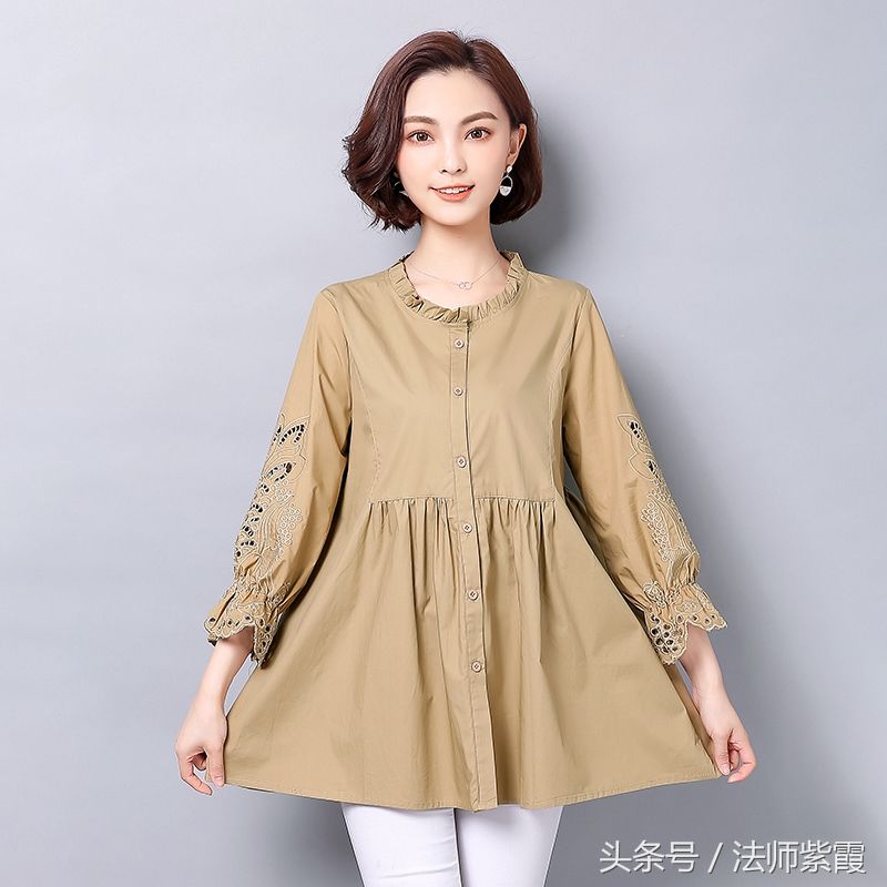 秋款小衫,老婆连买6件,搭配小脚裤,气宇非凡,美得快认不出了