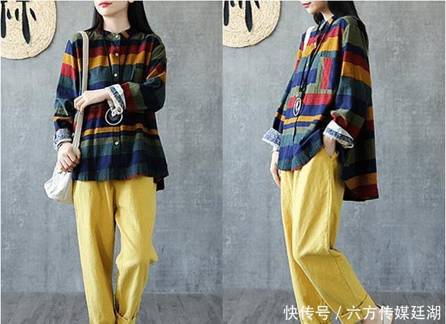  『别具一格』春天里时尚的棉麻衬衫穿搭，别具一格的版型，优雅大方，非常好看
