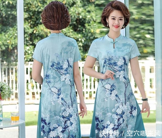 「妈妈们」简约时髦的休闲时尚妈妈连衣裙,穿在身上,度假出游超美