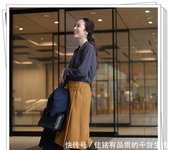 「春季造型」竖条纹衬衫的流行时尚造型,清爽显瘦的春季日系风穿搭分享