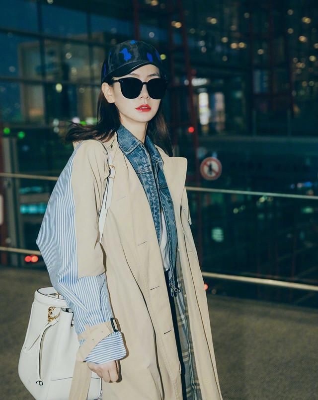  『穿搭』Angelababy最新复工照,穿长风衣露美腿,好久不见又变脸了?