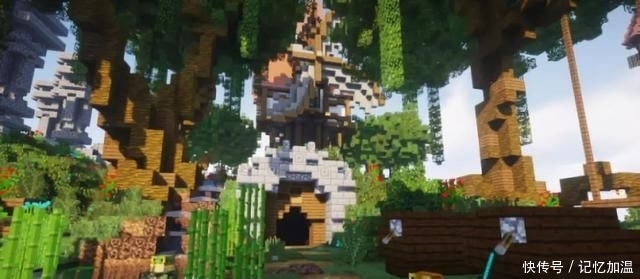 《我的世界》大神利用环境造别墅 看完我默默拆了自己的火柴盒