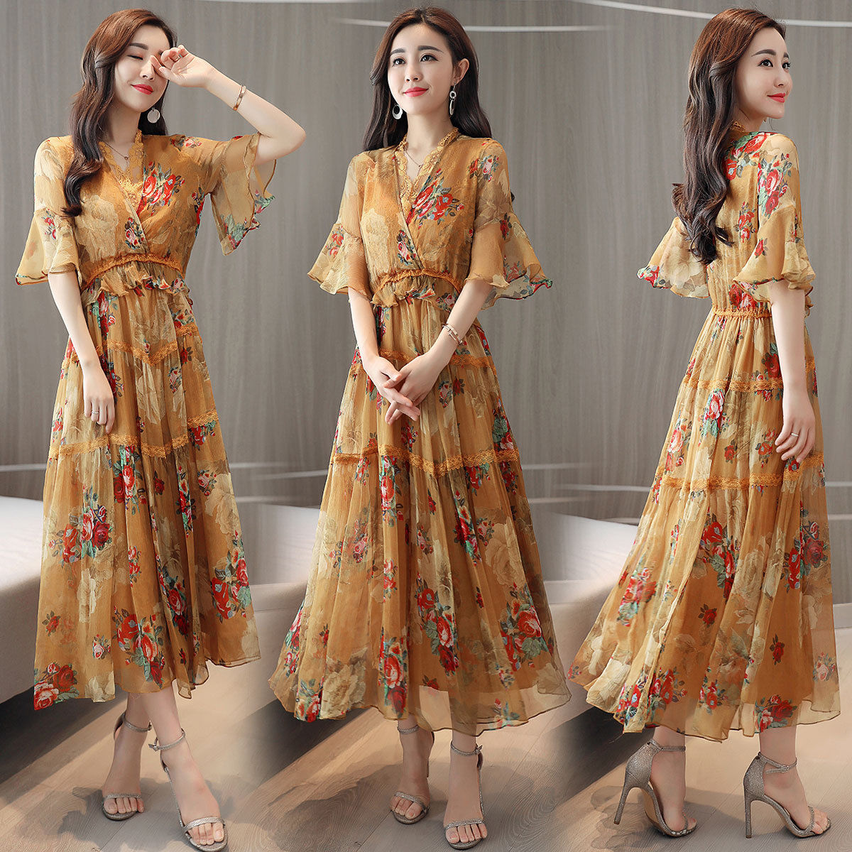 45岁妈妈身穿这些连衣裙,配上高跟鞋,比20岁小姑娘还显气质