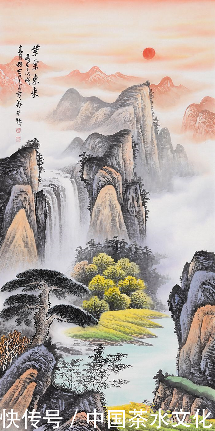 办公室装饰画选什么？手绘山水打造办公典雅之风