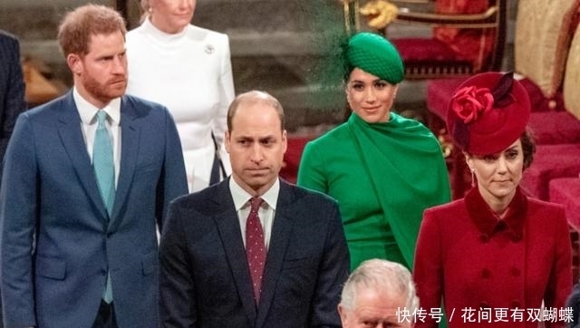 合体■威廉哈里终于合体,其他三人表情尴尬,只有梅根春风满面