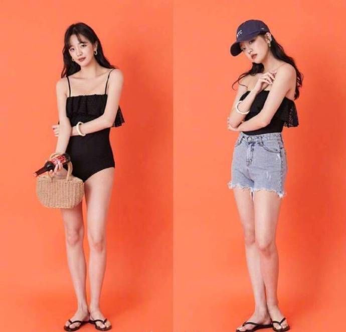 夏日海边度假性感泳装搭配