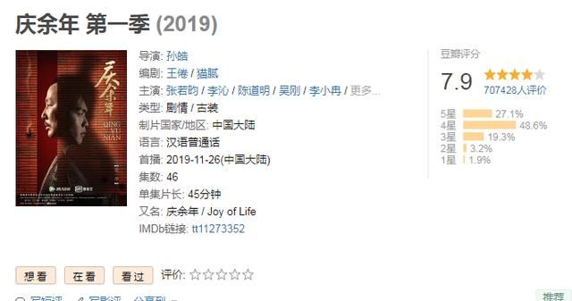  #该剧是由#2019年四部高分电视剧，每一部都让人欲罢不能！