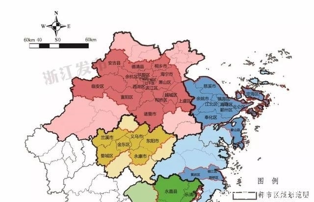  「县市」浙江四大都市区范围图：哪些县市被排除在核心区之外？