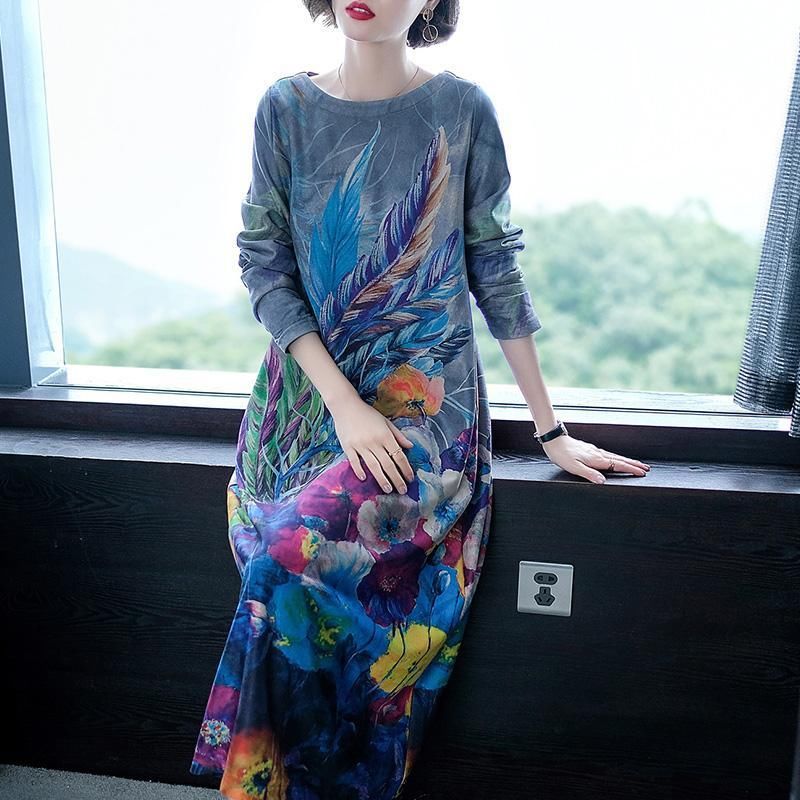 金秋一夜爆火的“名媛秋裙”，温婉优雅，50岁妈妈穿上气质若兰