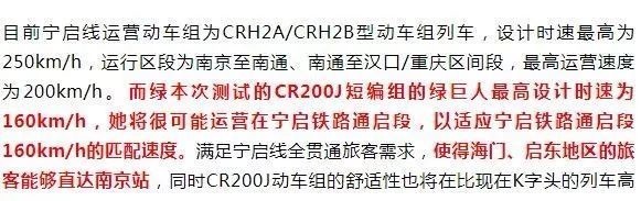  [绿巨人]“绿巨人”动车组试跑宁启铁路南通段，启东有望直达南